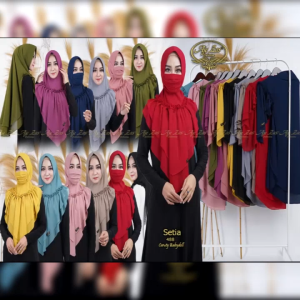 BISA COD Hijab Instan Kepala Pet Antem Kode SETIA Bahan Ceruty Babydoll Premium by Ory AjeZas Collec