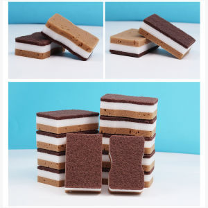 【On Sale】5Pcs ล้างจานทำความสะอาดครัวฟองน้ำเช็ดก้อนฟองน้ำแผ่นผ้าล้างจานในครัวเรือน