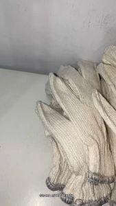 Sarung Tangan Kain Rajut Safety - Putih 1 Lusin 12 Pasang