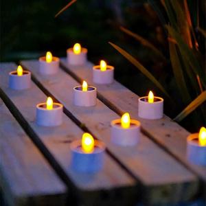 Solar LED Candles Lights Outdoor Waterproof Decoration Night Light Flameless Flicker Candles Lamp