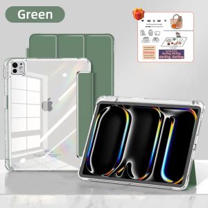 Case for iPad 10th Gen 10.9 For iPad A16 Case 11th Gen Cover Acrylic Slim Protective with Pencil Holder Threefold Stand