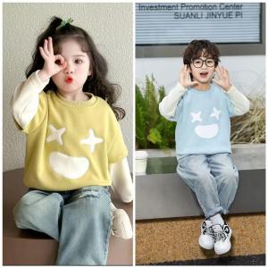 เสื้อฮู้ดเด็กผู้หญิง ฤดูใบไม้ร่วง/ฤดูหนาว 2025 เสื้อผ้าเด็กผู้หญิง แฟชั่น ลำลอง แขนยาว ปกตั้ง ปกตั้ง ปกตั้ง