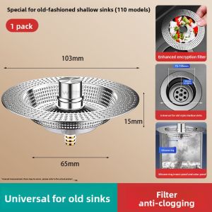 Wonrefact | Stainless Steel Kitchen Sink Strainer with Pop-Up Drain Stopper