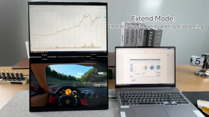 HGFRTEE  18.5 Inch Folding Monitor  Auxiliary External Screen Compatible with Laptop Mobile Phone PC Mac