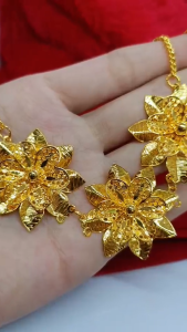 COD Kalung Dan Liontin Motif Bunga Mewah Terbaru Lapis Emas Xuping Aksesoris Fashion Potongan Harga Grosir Necklace