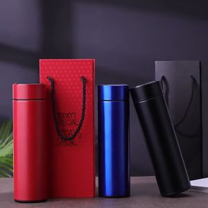 500ML Stainless Steel Thermos Cup Tumbler Flask Shows Temperature Water Bottle