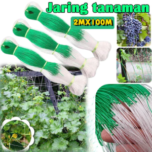 HOHODALINK [COD] 2M X 100M Jaring Net Rambatan Tanaman Kebun Trellis Netting Green Net Farm Climbing Net Untuk Sayuran Alat Berkebun Clematis