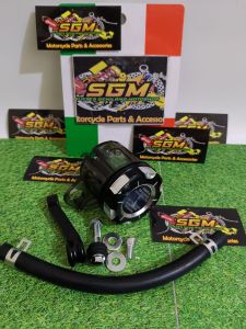 TABUNG MINYAK MASTER REM BRCMBO BIGSMOKE WARNA CNC /TABUNG BESAR + BREKET BLACK + SELANG + BAUT LAINNYA UNIVERSAL ( UNTUK TIPE MASTER REM TABUNG PISAH )