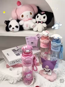 A2383 Botol Minum Sanrio 2in1 550ml Tritan Botol Minum Sedotan Teguk Sanrio