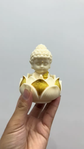 Tượng phật Sakyamuni ngồi đài sen mini để taplo ô tô mang lại bình an và may mắn