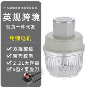 เครื่องย่อยเนื้อไฟฟ้าแบบอัตโนมัติ 300W ขนาดเล็ก ด้ามจับแบบหัวเข็มขัด เครื่องบดเนื้อพร้อมเครื่องสกัดกลีบกระเทียม