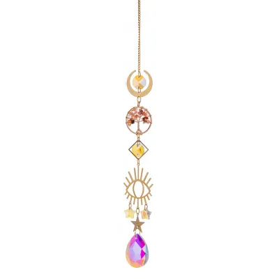 Sun Catcher Crystal Rainbow Wind Chimes Room Decorations Creative Hanging Ornaments Dream Catcher Christmas Indoor Decoration