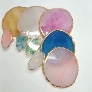 Ardour Nail Art Palette Resin Round Nail Art Painting Mixed Color Palette UV Nail Gel Color Makeup Display Board Palette