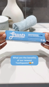 Kem đánh răng trắng răng HA Grants 110g  Trắng răng vượt trội giảm ê buốt tái khoáng men răng