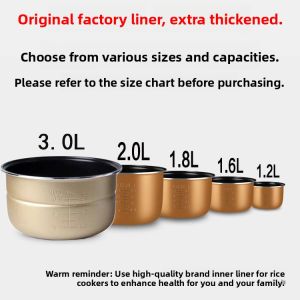 Mini Electric Rice Cooker Pot Inner Bowl Non-Stick 1.2L 1.6L 2L 3L Capacity Kitchen Appliance Rice Pot Part Accessory