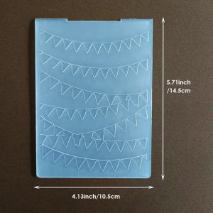 Musical Note Pattern/Balloon Bunting Diamond Grid Plastic Embossing Template Folders for Card Making Photo Album DIY Scrapbook