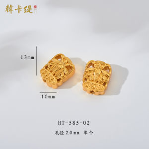 Traditional Sand Gold Gourd Lotus Cloud Lucky Bag Spacer Beads DIY Hand Cord Bracelet Necklace Cord Weaving Accessories