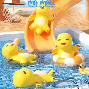 Mainan Mandi Anak Bayi Bentuk Dino Kuning Nailong Berenang B138