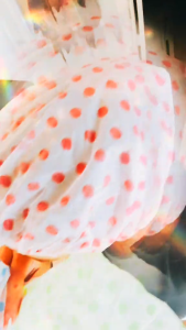 Topi Mandi Shower Cap POLKADOT WaterProof Pelindung Kepala BISA COD