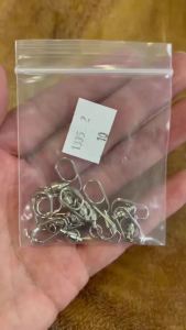 DNDYUJU 20pcs Fishing Bearing Rolling Swivels Stainless Steel Oval Split Rings Hooked Snap Fishing Lure Connector Accessories