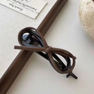 2025 New Leopard Print Butterfly Knot Twist Hair Clip Womens Elegant Hair Grips Back of Head Claw Clip Hair Accessories