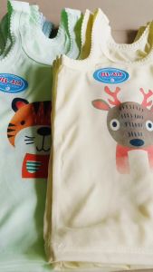 Set 12 Singlet Anak Motif Karakter Binatang - Bahan Lembut Nyaman untuk Usia 1-5 Tahun