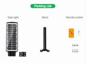 Street Solar Lights Outdoor Waterproof 120W 200W 300W LED Lamp with Remote Wireless Flood Light NEW Integrated All-in-One Auto-sensing for Garden Yard
