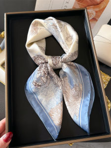 Khăn Choàng Lụa Hoa Họa Tiết in Họa Tiết Mùa Xuân Hè Cổ Bảo Vệ Khăn Choàng Khăn Choàng Đầu Khăn Choàng Lụa Polyester