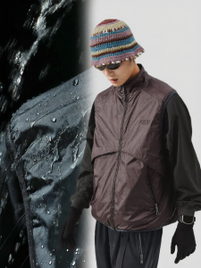 Áo Gile Nam Màu Sắc Sạch Chống Thấm Nước Kim Loại Nylon