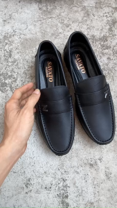 Giày Tây Lười Nam Da Bò Đế Cao Su Mềm Dáng Hàn Quốc Sang Trọng