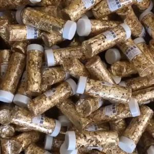 Large Capacity 2g/5g Genuine Gold Leaf Flake Pure Gold Foil Gilding Handicrafts Decoration DIY Create Noble Handicrafts Gift