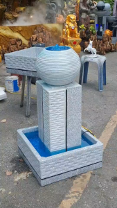 ชุดน้ำพุ น้ำล้นโมเดิร์น น้ำล้นเต็มโอ่ง ตามหลักฮวงจุ้ยปั๊มน้ำขอต่อครบชุดพร้อมใช้งาน