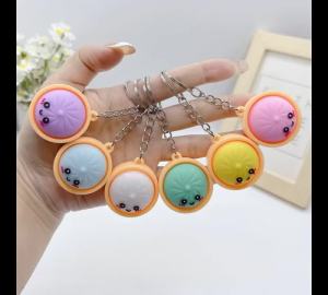 3Pcs Dumpling Keychains Cute Baozi W/Steamer Random Color for Gift Bags Party Favors Wedding Favors for Guests 2026 New
