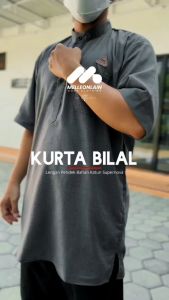 Kurta Bilal Baju Koko Kemeja Polos Pria Katun Lengan Pendek Melleonlain