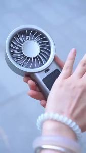 Solar Handheld Fan Small Dekstop Fan USB Light Rechargeable Portable Mini Air Cooling Hand Fan for Outdoor Camping Travel Hiking