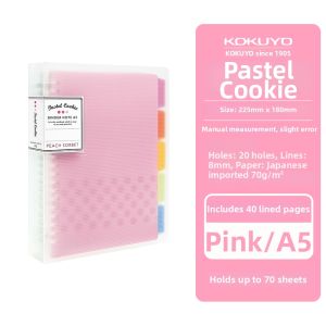 KOKUYO | Pastel Cookies Matt Finish Removable Cover Simple Style Ring Binder