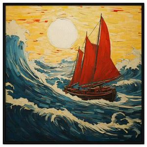 Tranh phong cảnh thuận buồm xuôi gió. Tranh treo tường dán tường Canvas. CGI-232