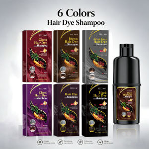 Hair Dyeing Shampoo Coverage Gray White Natural Black Color Anti‑fade DIY Fashion Style Hair Color Nourish Non‑irritating 100ml