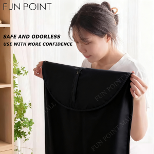 FUN POINT Clothes dust cover Household coat non-woven suit cover Storage clothes dust cover Hanging pocket