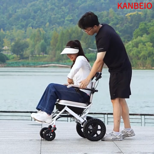 KANBEIO Multi functional shower and toilet wheelchair | Bathing wheelchair | Toilet wheelchair | Travel wheelchair | Lightweight folding honeycomb tire