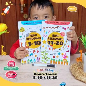 Family Ready Buku Tulis Hapus Buku Pertamaku Mengenal Bilangan 1-10 dan 11-20 Ahlan / Buku Balita Mengenal Angka / Buku Anak Laki Laki / Buku Anak Perempuan