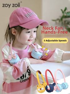 Wearable Mini Outdoor Rechargeable USB Leafless Portable Student Fan