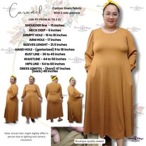 Mommy Kikays Collection | AGATHA | PLUS SIZE A LINE  LOOSE LONG SLEEVES PLAIN LONG DRESS  MAXI DRESS Large XL 2XL 3XL