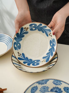 Mino Yaki | Japanese Imported Underglaze Color Ceramic Plate