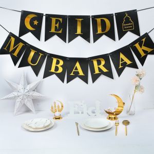 2024 Eid Mubarak Decor Banner Ramadan Mubarak Banner Kareem Ramadan Decoration for Home Islamic Muslim Party Decor Eid Al Adha