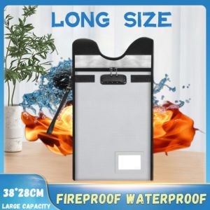 Long Waterproof Fireproof File Organizer File Bag Document Bag Large Capacity Document Organizer