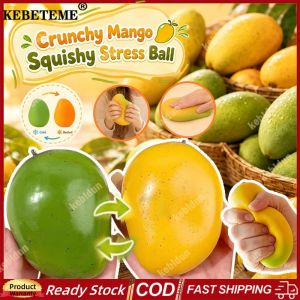 Kebememe Màu Sắc Thay Đổi Xoài Squishy bóng căng cảm biến nhiệt độ Màu Sắc Biến Đổi Crunchy Bóp Fidget Đồ Chơi Thực Tế Trái Cây đồ chơi xả stress Cho Trẻ Em
