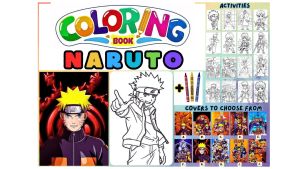 Naruto Coloring Book for Kids with FREE Resealable Pouch Gift Ready Best Birthday Party Giveaways