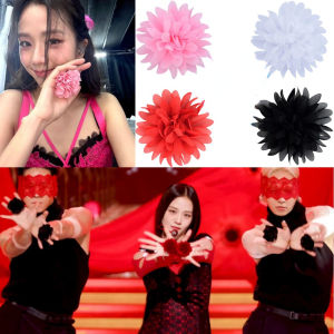 2Pcs Blackpink Jisoo Hand Shake Flower Creative Props Ring Flower Creative Essential Ring Dance Props Finger Flower Ring