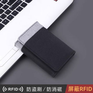 2025 New Japanese Style Simple Canvas Wallet Short Tri-fold Mens Money Clip Denim Color Block Small Leather Wallet
